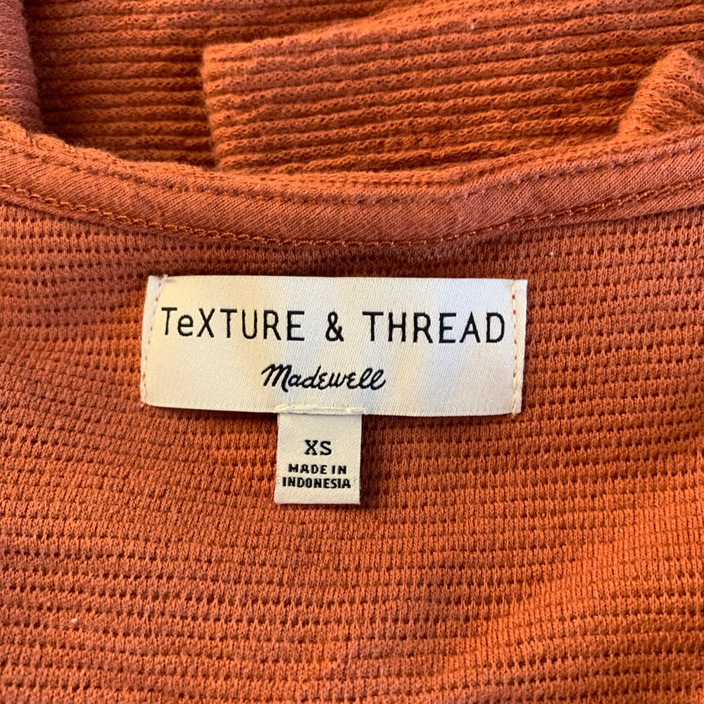 Madewell Texture Thread Long-Sleeve Tie-Front Top - Picture 12 of 12